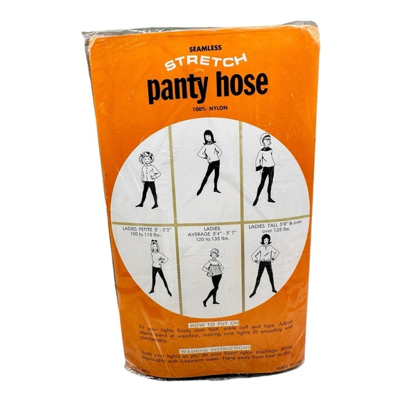 Vtg 60’s/70’s Spellbound Seamless Stretch Textured Pantyhose Kelly Green Average - Picture 2 of 2